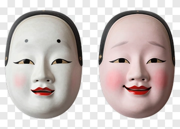 Japanese Noh Masks PNG