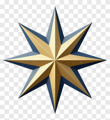 3D Star Shape PNG