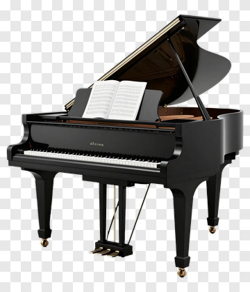 Grand Piano With Sheet Music PNG