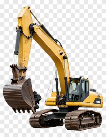 Excavator With Bucket PNG