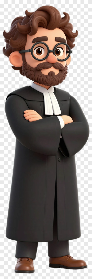 Cartoon Lawyer With Arms Crossed PNG