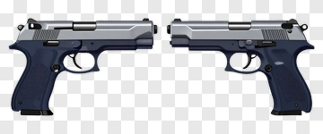 Two Handguns Side By Side PNG