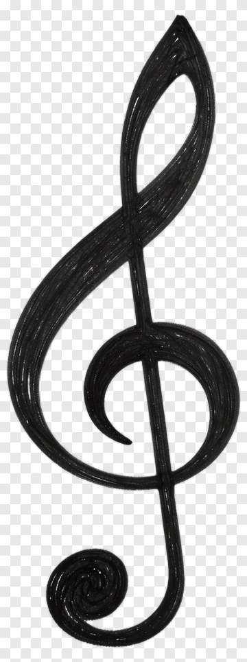 Black Treble Clef Symbol PNG