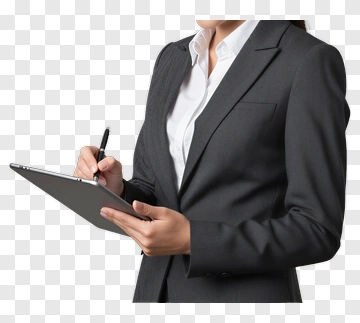 Businesswoman Holding A Tablet And Writing PNG