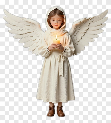 Angel Holding A Candle PNG