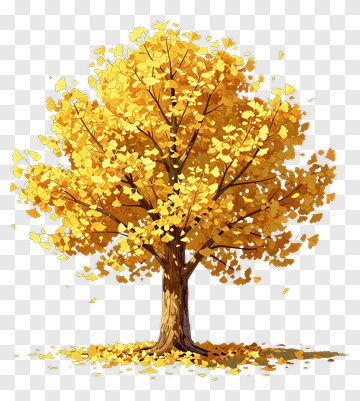 Colorful Tree With Autumn Leaves PNG