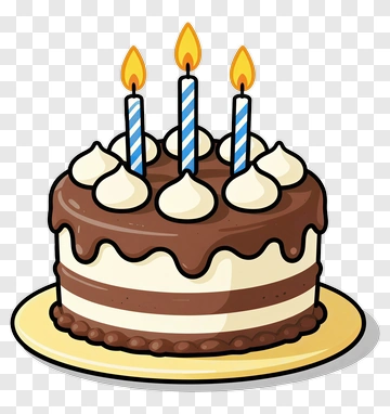 Birthday Cake With Candles PNG
