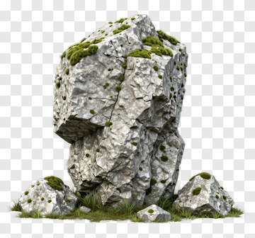 Rock Formation With Moss PNG