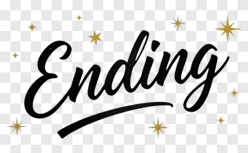 Ending Text With Stars PNG