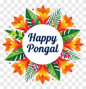 Happy Pongal Celebration Design PNG