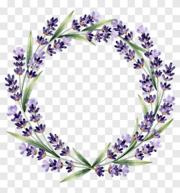 Lavender Flower Wreath PNG