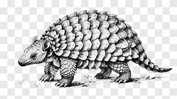 Detailed Illustration Of A Pangolin PNG