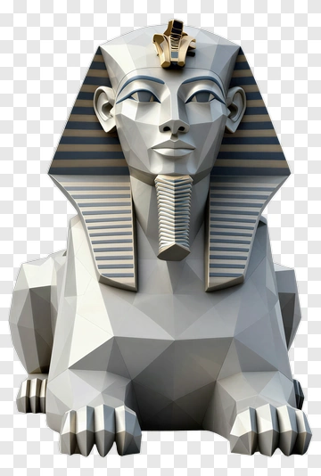 3D Sphinx Sculpture PNG