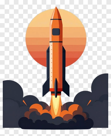 Rocket Launching Into The Sky PNG