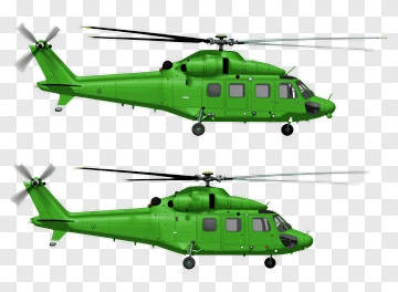 Green Helicopter PNG