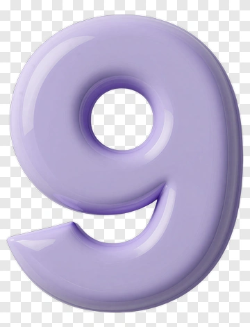 Purple Number Nine PNG