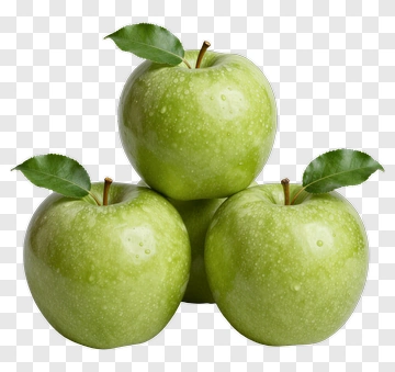 Green Apples With Leaves PNG