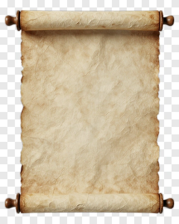 Old Scroll With Wooden Rollers PNG