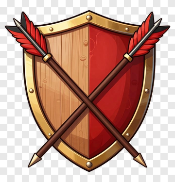 Shield With Crossed Arrows PNG