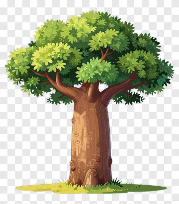Colorful Tree With Lush Green Foliage PNG