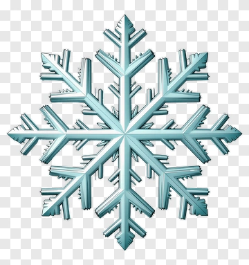 3D Snowflake PNG