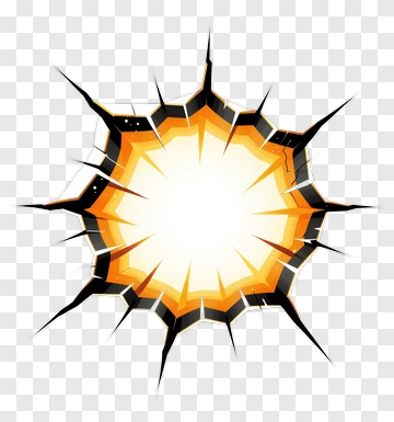 Comic Explosion With Bright Center PNG