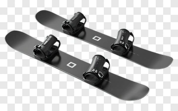 Snowboard With Bindings PNG