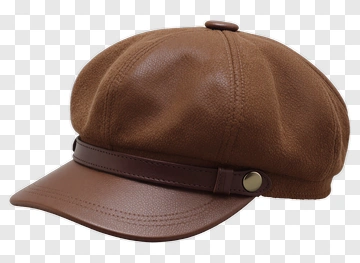 Brown Leather Cap PNG