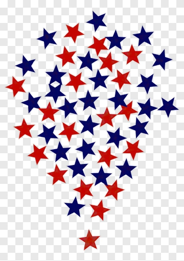 Red And Blue Star Decoration PNG