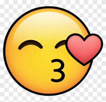 Kissing Face With Heart Emoji PNG