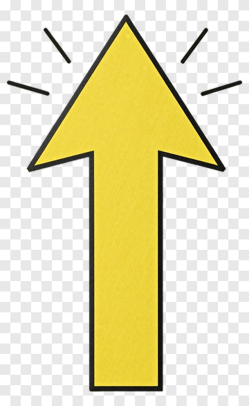 Yellow Arrow Pointing Upward PNG