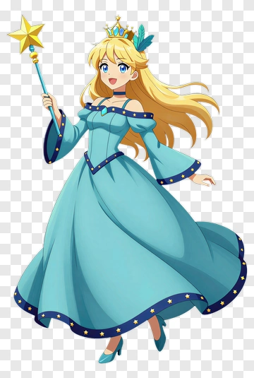 Princess Holding A Magic Wand PNG