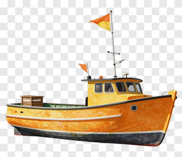 Cartoon Fishing Boat PNG