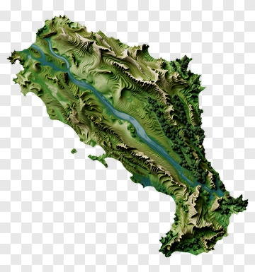 Topographic Map Of A Landscape PNG