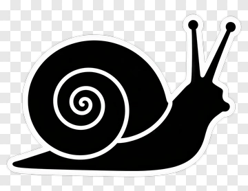 Black Snail Silhouette PNG