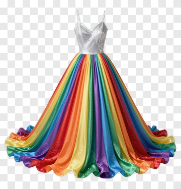 Colorful Rainbow Dress PNG