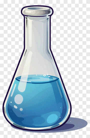 Cartoon Flask With Blue Liquid PNG