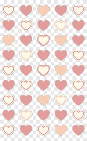 Colorful Heart Pattern PNG