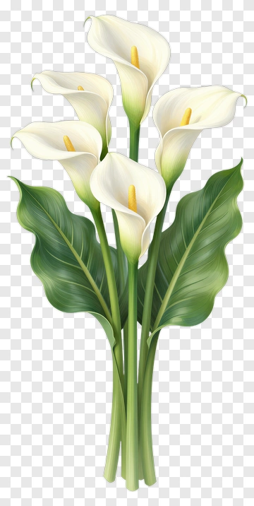 Bouquet Of Calla Lilies PNG