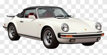 White Sports Car PNG