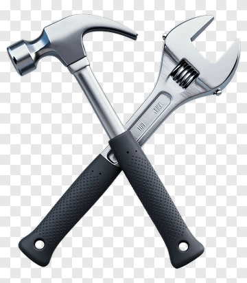 Hammer And Wrench Crossed Tools PNG