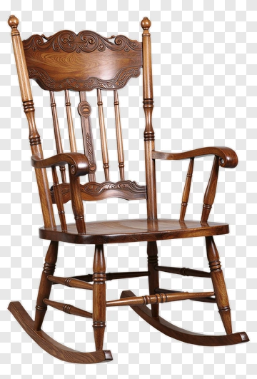 Wooden Rocking Chair PNG