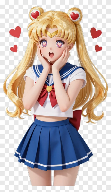 Anime Girl With Heart Eyes PNG