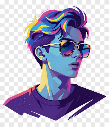 Stylish Young Man With Sunglasses PNG