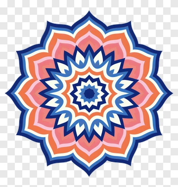 Colorful Mandala Design PNG
