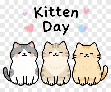 Cute Kittens For Kitten Day PNG