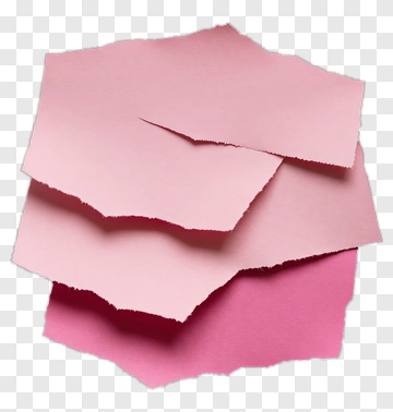 Stack Of Torn Pink Paper PNG