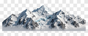 Snow-Capped Mountain Range PNG