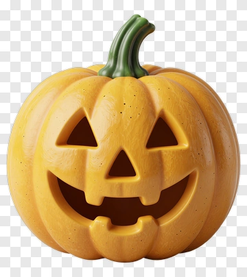 Halloween Pumpkin With A Smiling Face PNG