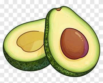 Avocado Halves PNG
